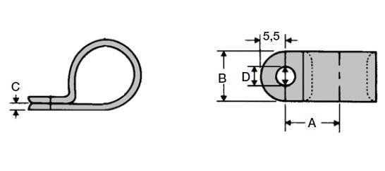 Uchwyt kablowy na kabel fi 9,5 mm, zacisk kablowy czarny, heyco 3366, bhjanecki.pl